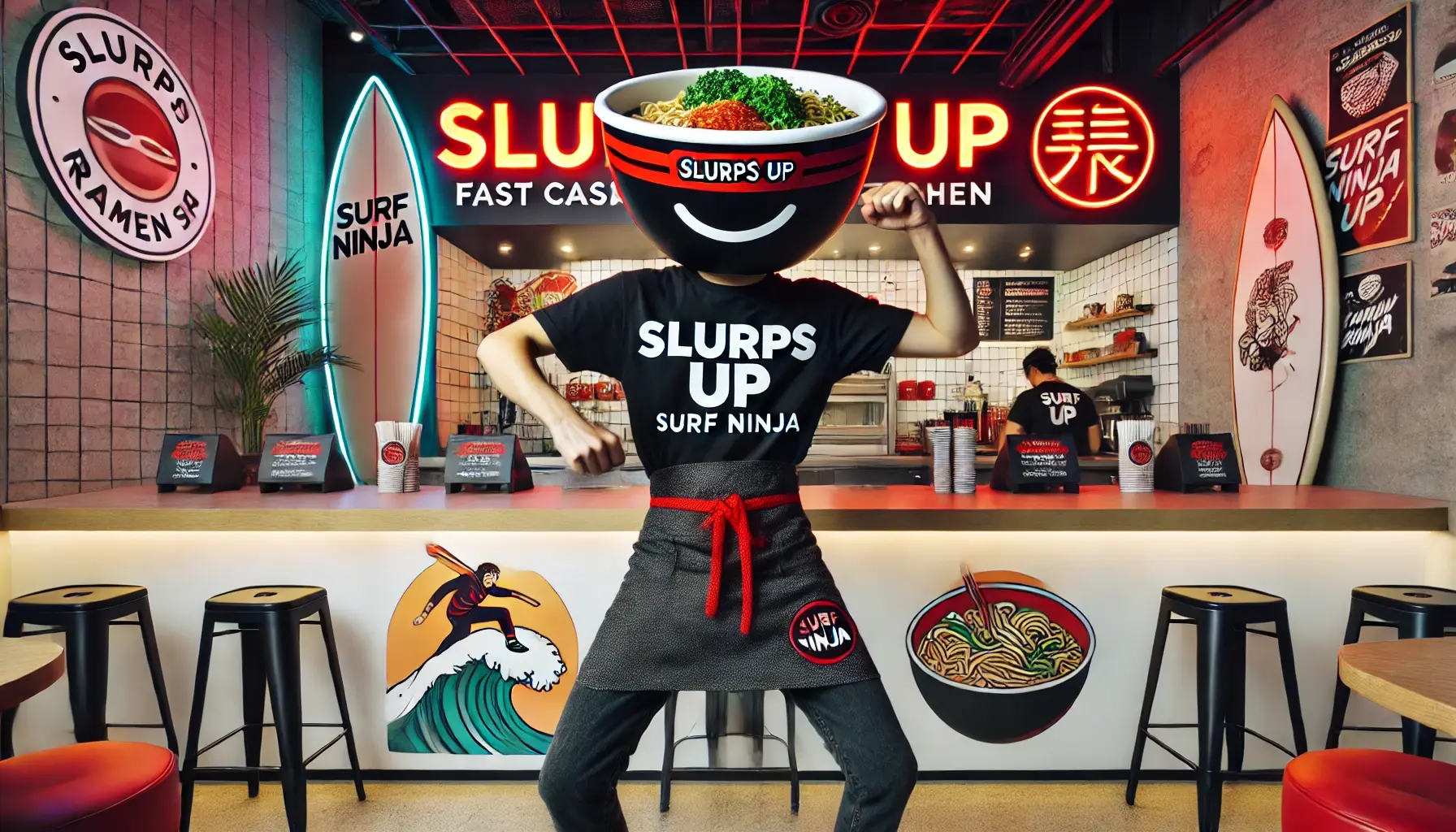 slurps up